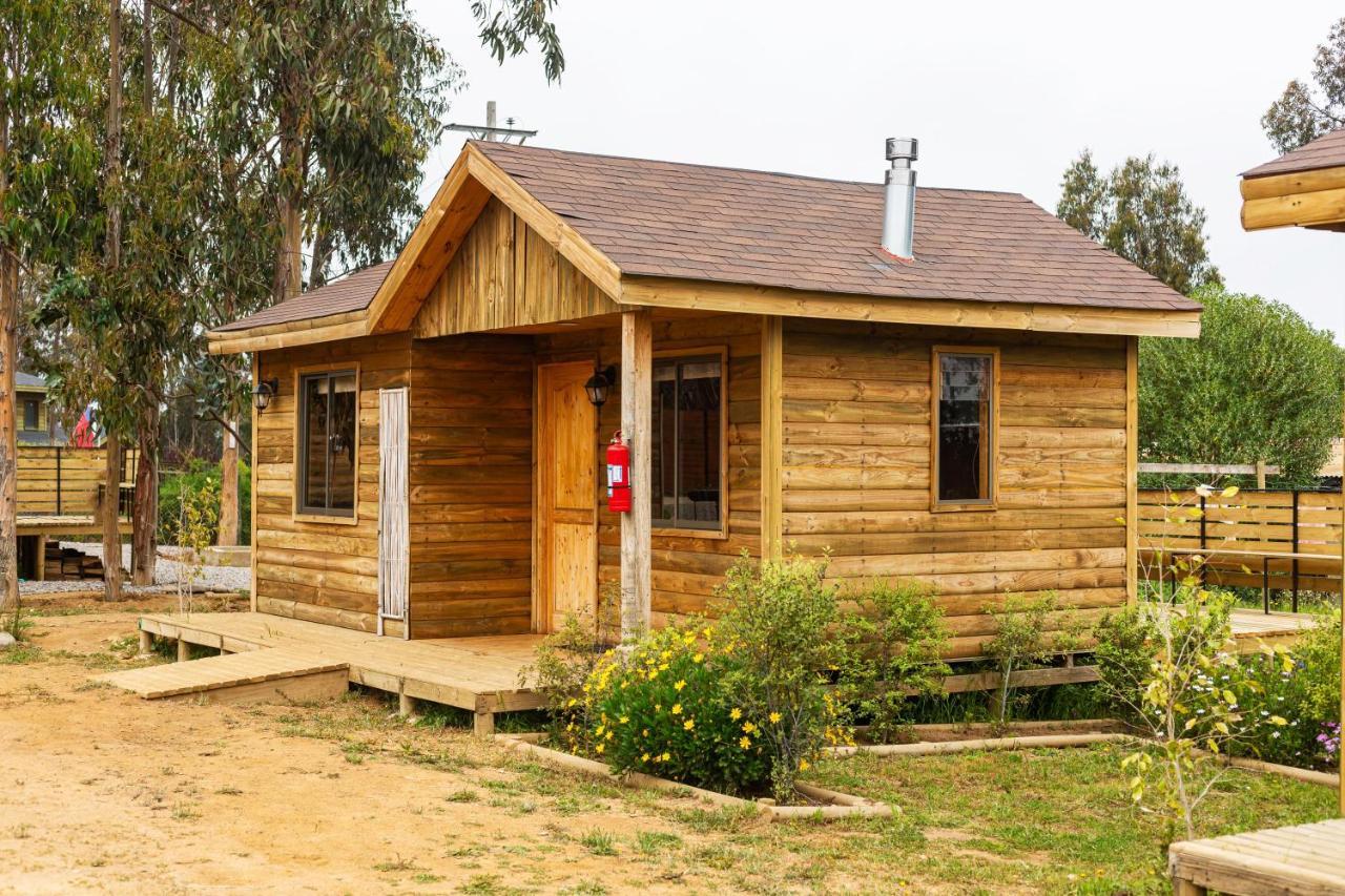 Cabana En Tunquen Con Parrilla, Fogon, Piscina Y Bosque エクステリア 写真