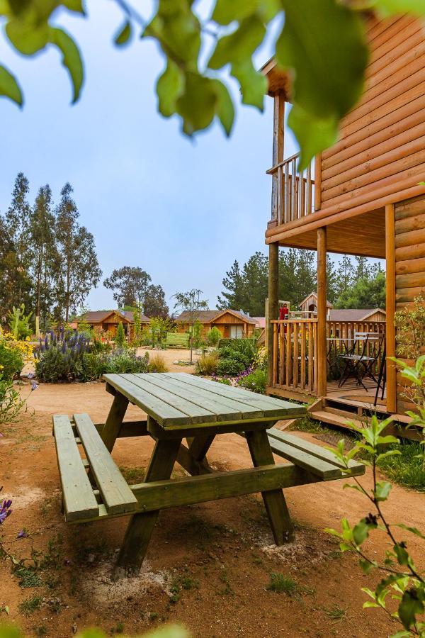 Cabana En Tunquen Con Parrilla, Fogon, Piscina Y Bosque エクステリア 写真