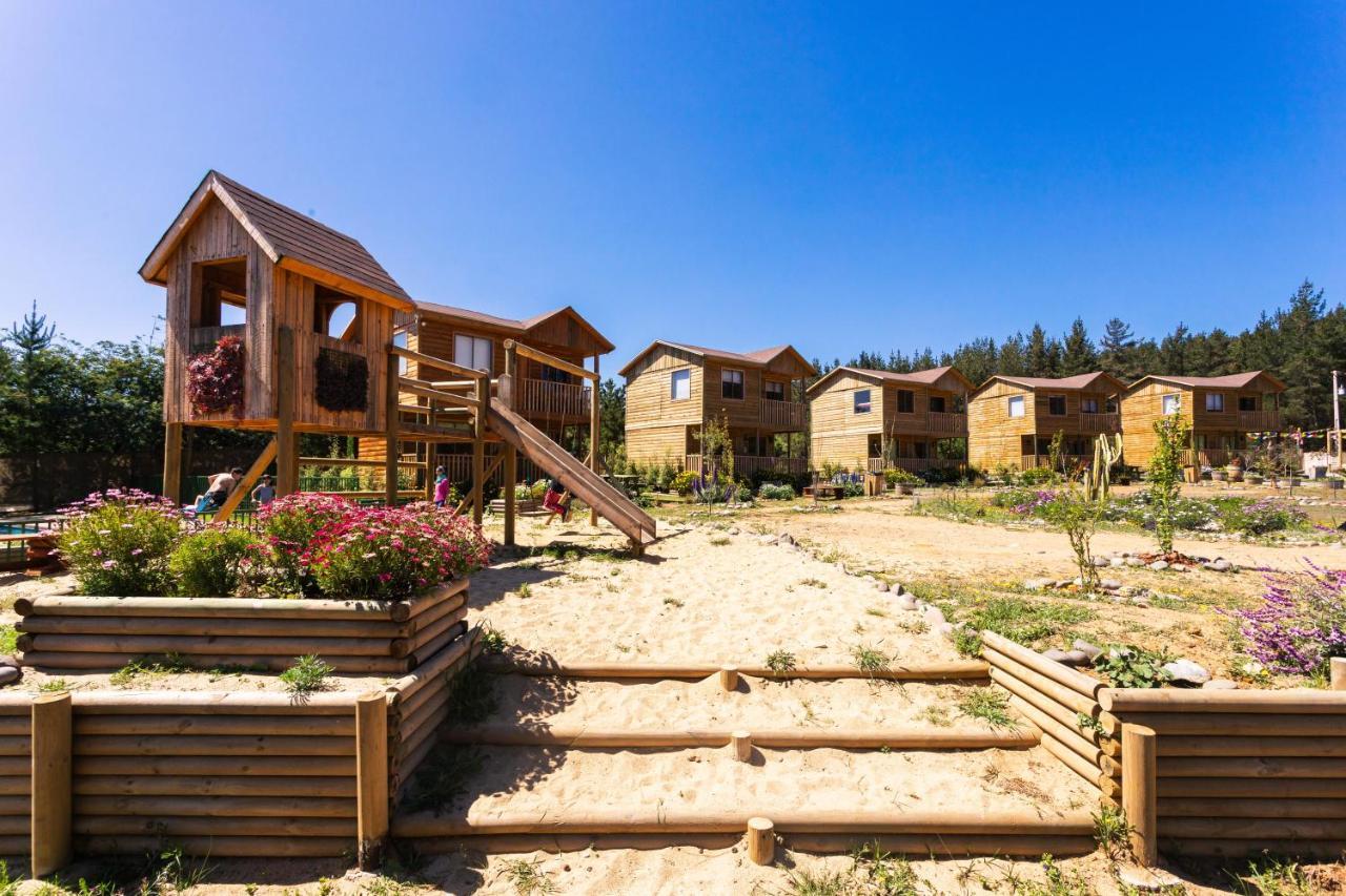 Cabana En Tunquen Con Parrilla, Fogon, Piscina Y Bosque エクステリア 写真