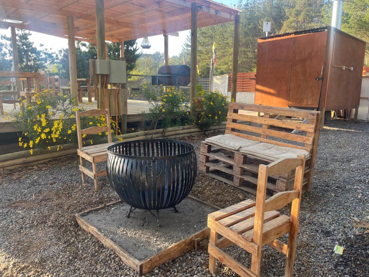 Cabana En Tunquen Con Parrilla, Fogon, Piscina Y Bosque エクステリア 写真
