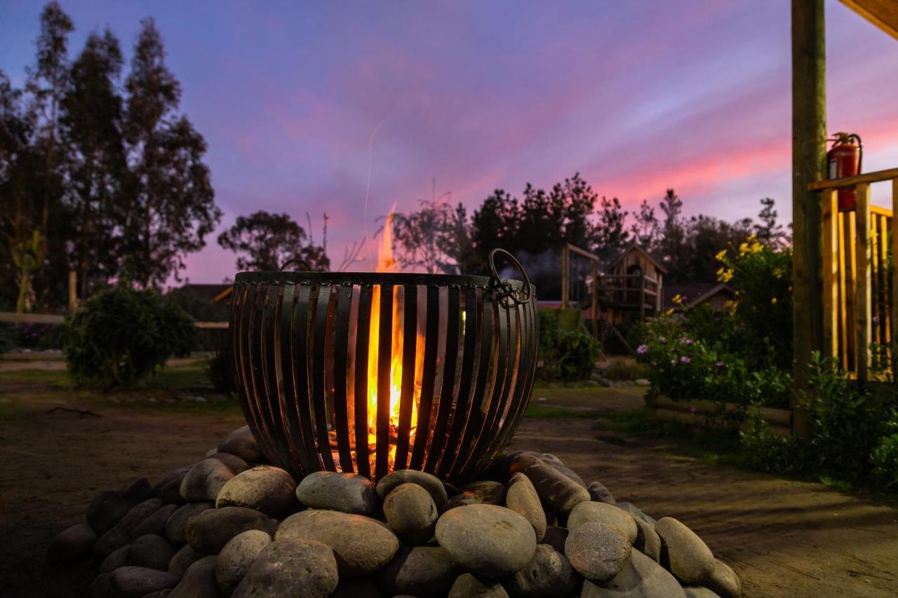 Cabana En Tunquen Con Parrilla, Fogon, Piscina Y Bosque エクステリア 写真