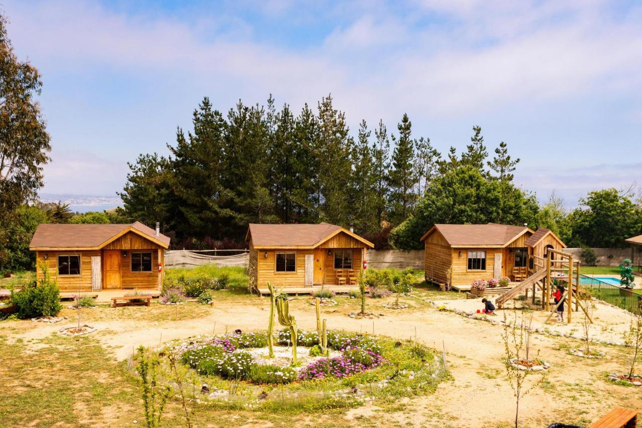 Cabana En Tunquen Con Parrilla, Fogon, Piscina Y Bosque エクステリア 写真