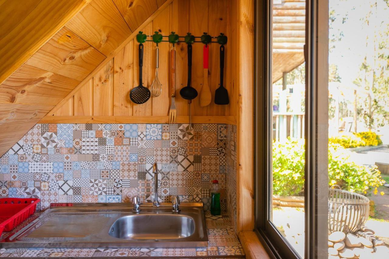 Cabana En Tunquen Con Parrilla, Fogon, Piscina Y Bosque エクステリア 写真