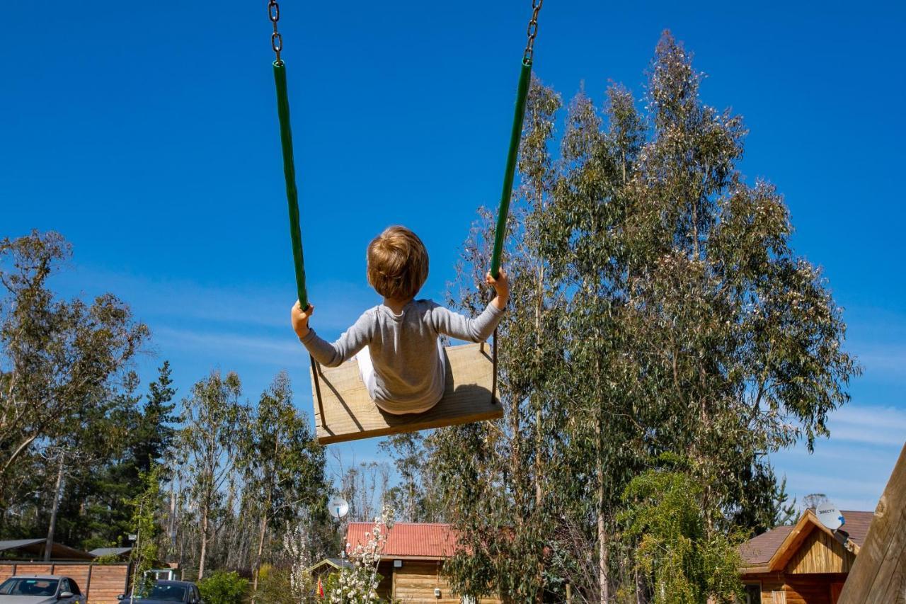 Cabana En Tunquen Con Parrilla, Fogon, Piscina Y Bosque エクステリア 写真