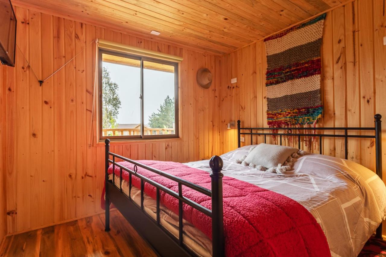 Cabana En Tunquen Con Parrilla, Fogon, Piscina Y Bosque エクステリア 写真