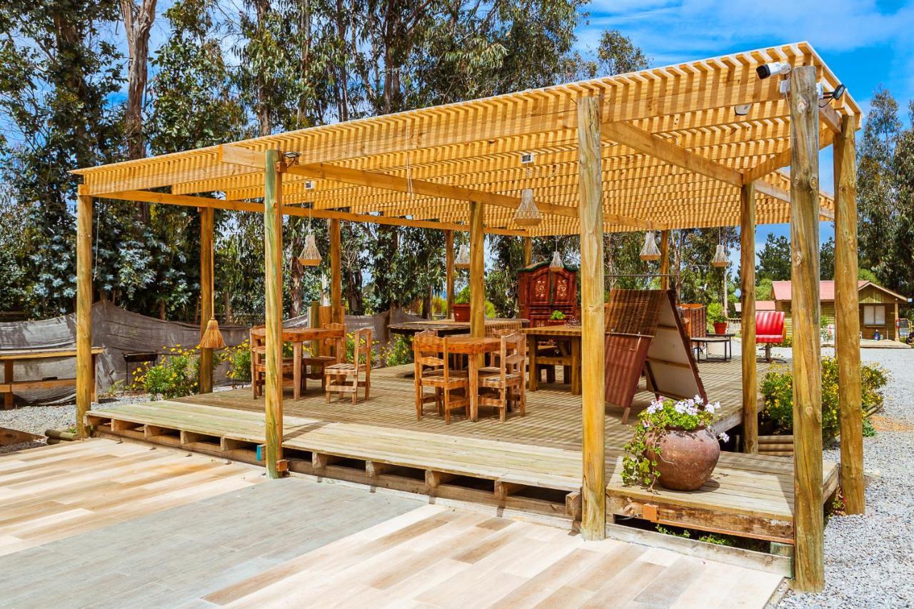 Cabana En Tunquen Con Parrilla, Fogon, Piscina Y Bosque エクステリア 写真