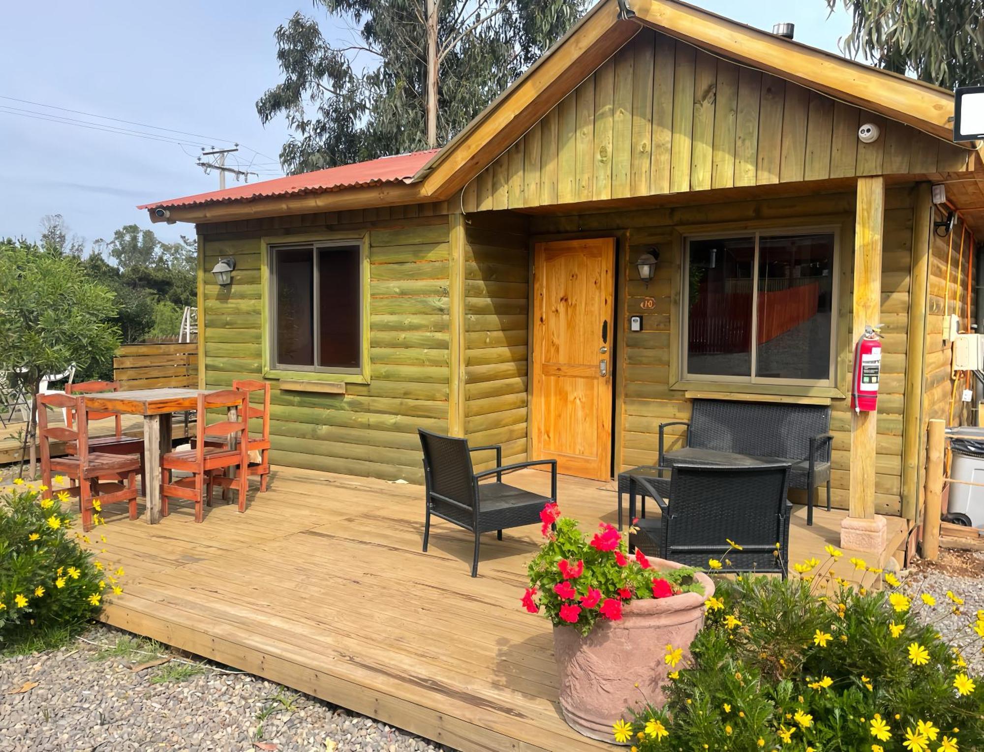 Cabana En Tunquen Con Parrilla, Fogon, Piscina Y Bosque エクステリア 写真